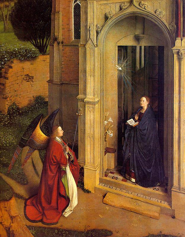 Jan Van Eyck The Annunciation  6 China oil painting art